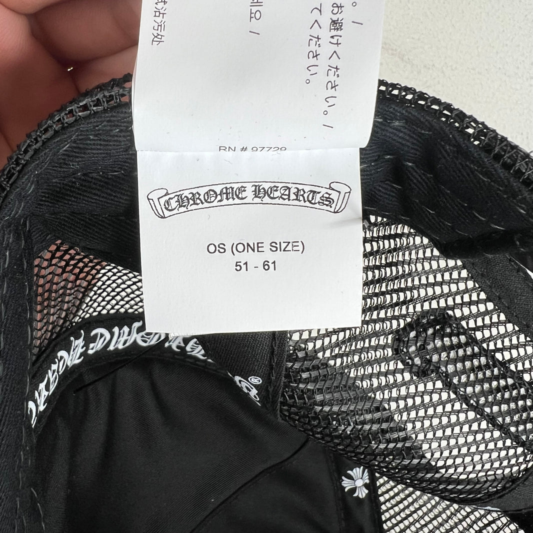 Chrome Hearts Red Triple Cross Trucker Hat