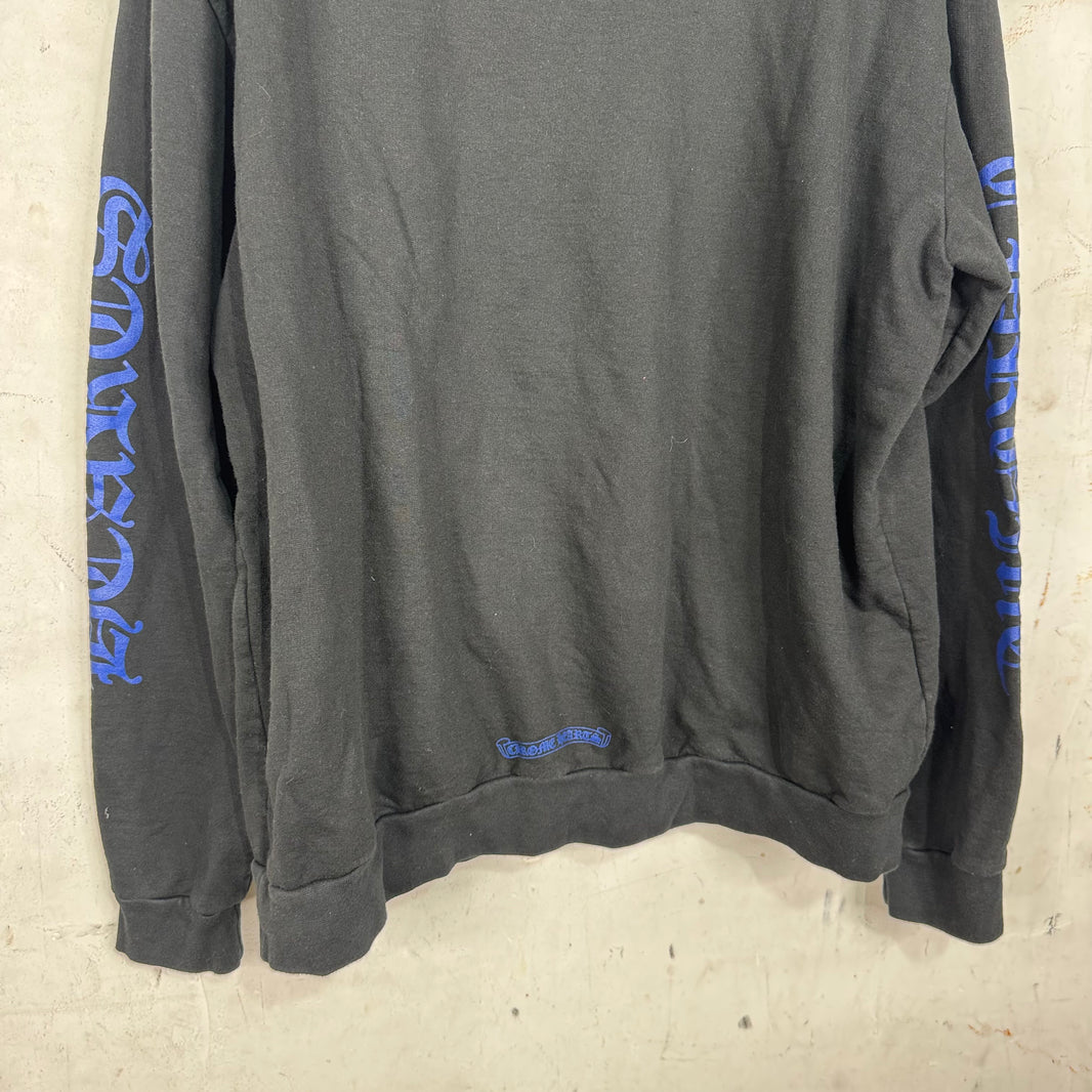 Chrome Hearts Blue Script Pullover Hoodie