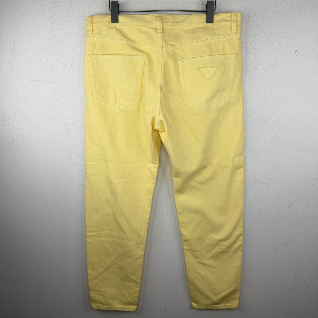 Prada Pastel Yellow Classic Fit Jeans