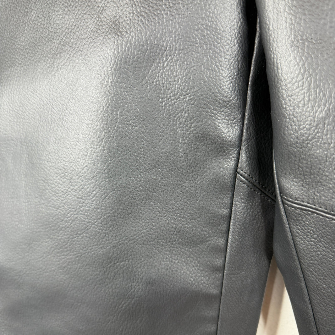 CDG Faux Leather Zip Pants