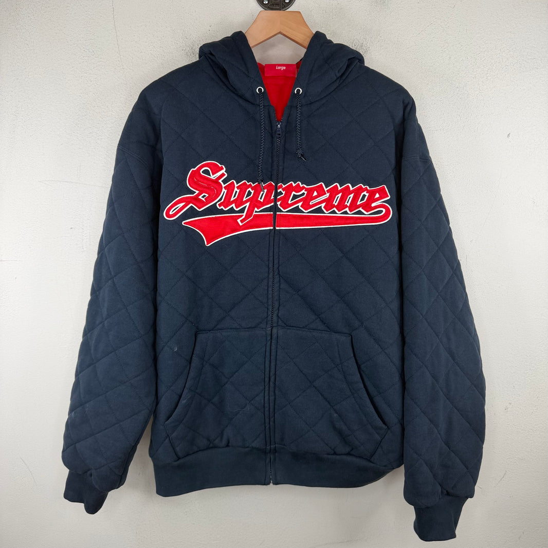 Supreme Quilted Hooded Zip Jacket