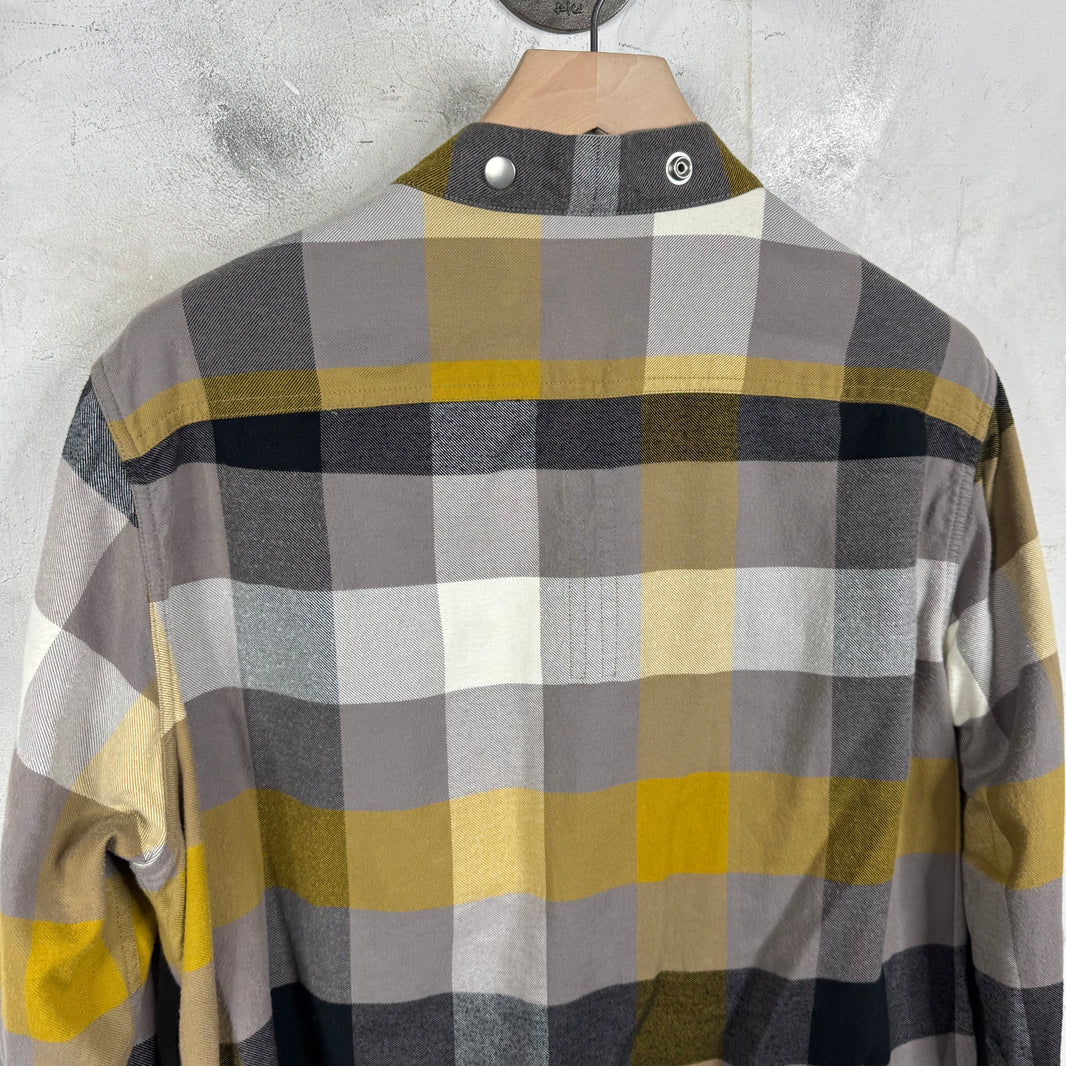 Rick Owens Fogachine Plaid Snap Flannel