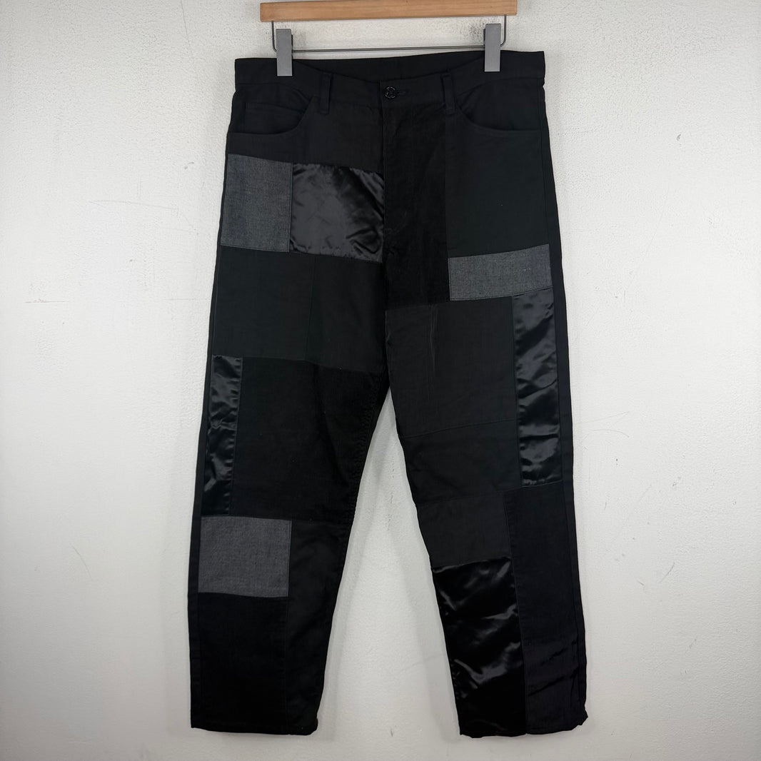 CDG Black Patchwork Trousers