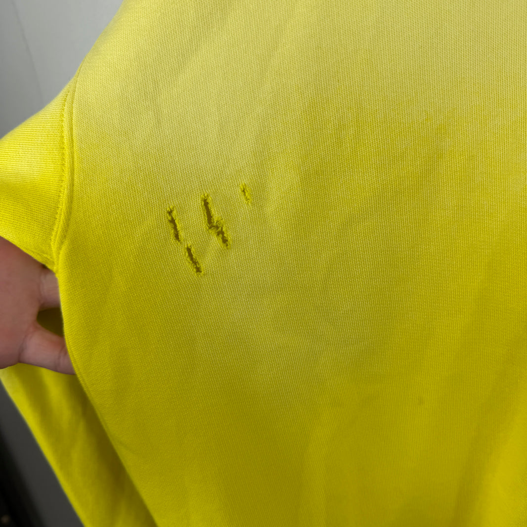 Balenciaga Sample Yellow Distressed Hoodie