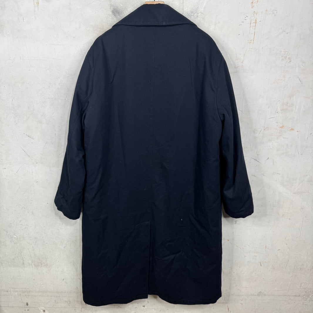 Prada Navy Padded Trench Coat