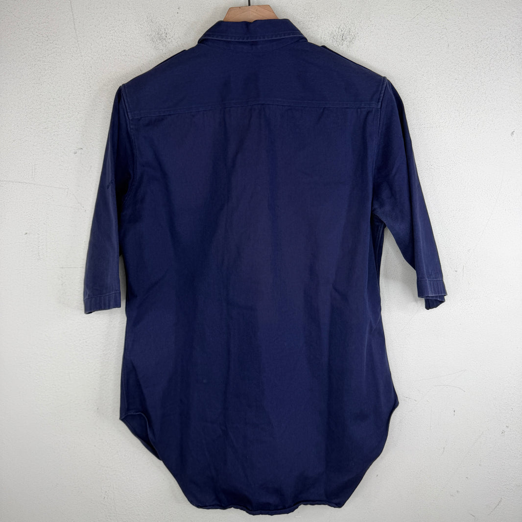 Balenciaga Runway Blue Military Button Up Shirt