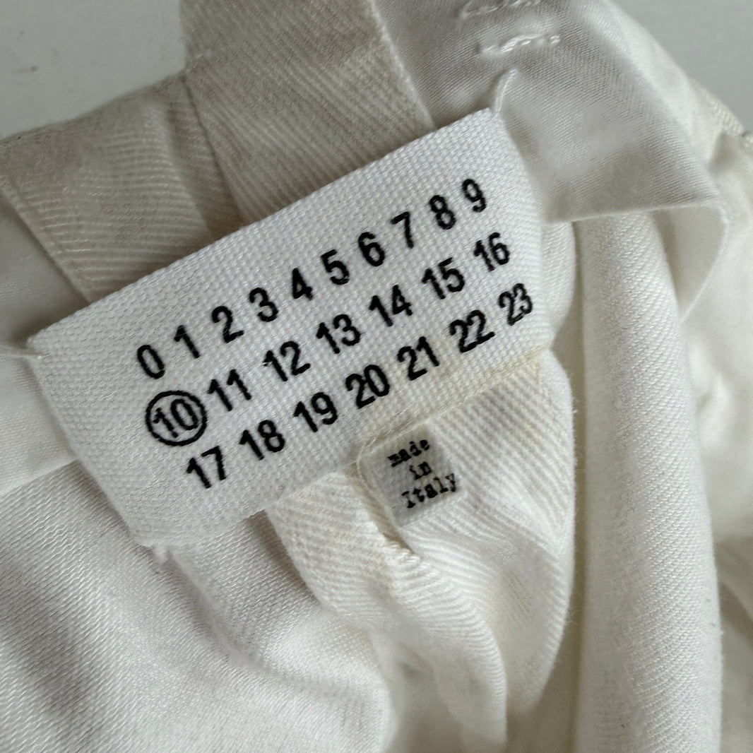 Margiela White Adjustable Waist Trousers