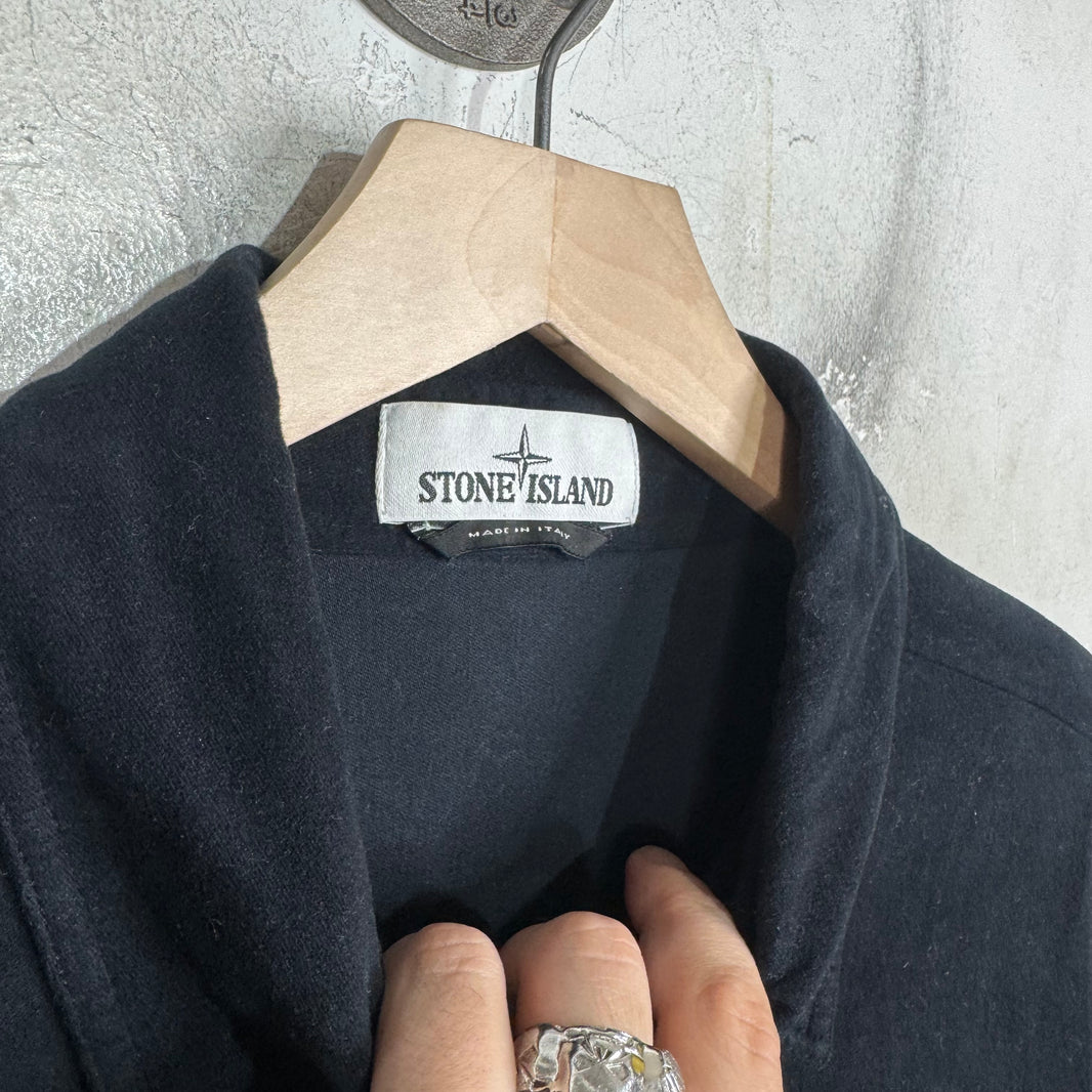 Stone Island Brushed Cotton Zip Up Jacket