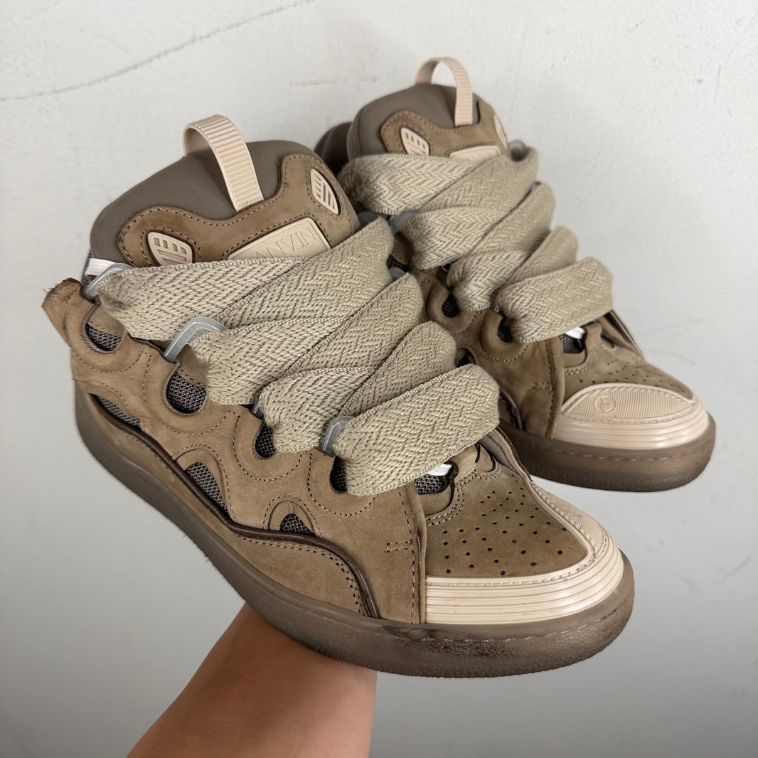 Lanvin Beige Curb Sneakers