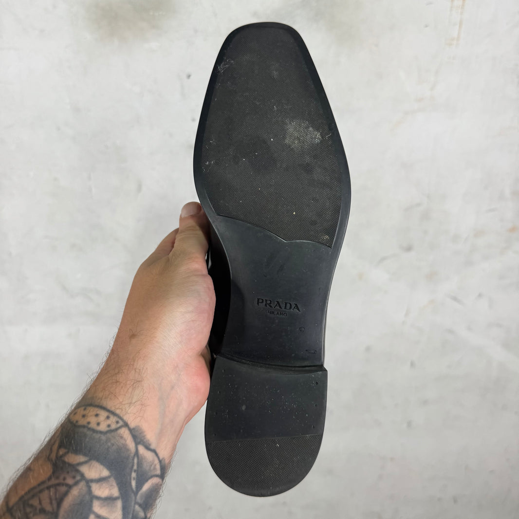 Prada Metal Strap Loafer
