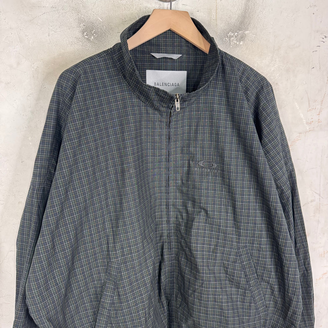 Balenciaga Loop Logo Plaid Track Jacket