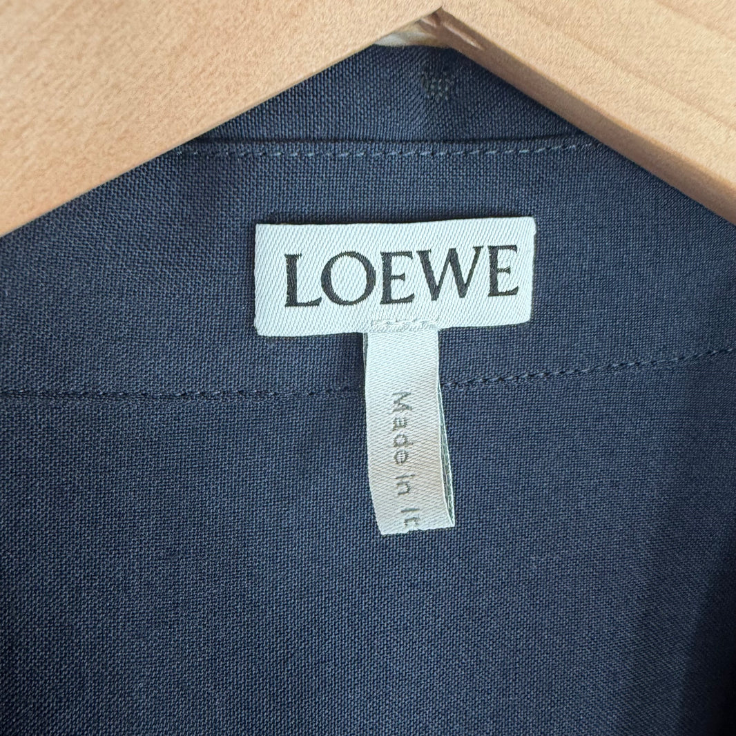 Loewe Navy Tonal Anagram Button Up