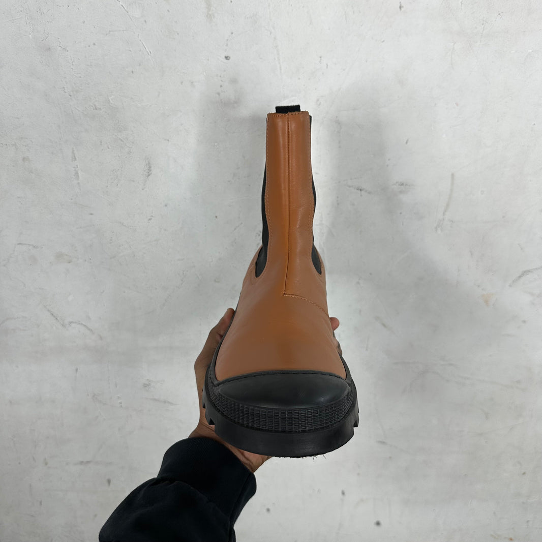 Loewe Orange Block Sole Chelsea Boots