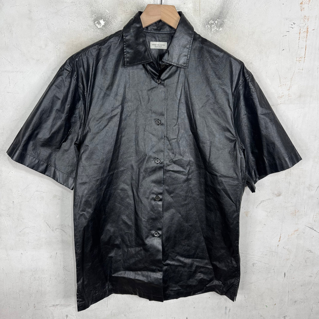 Dries Van Noten PVC Coated SS Button Up Shirt