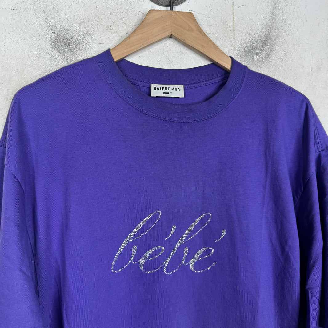 Balenciaga Bebe Rhinestone T-Shirt