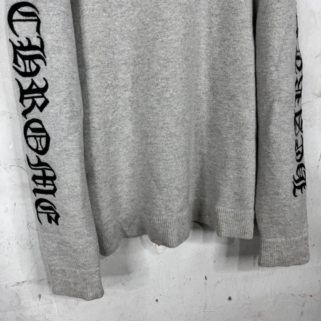 Chrome Hearts Cashmere Script Embroidered Crewneck