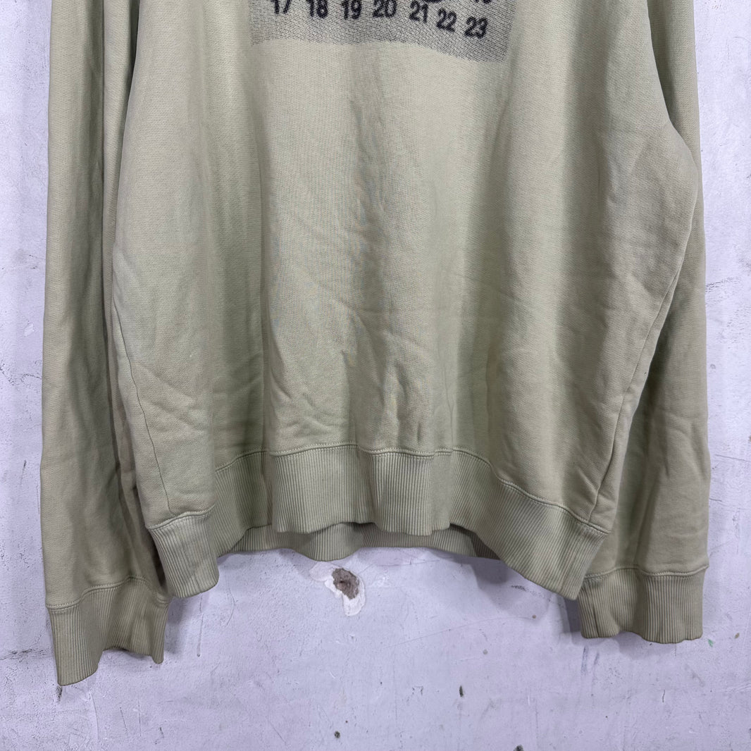 Margiela MM6 Tan Numbers Crewneck