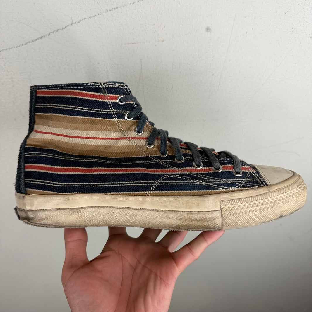 Visvim Striped Skagway High Top Sneakers