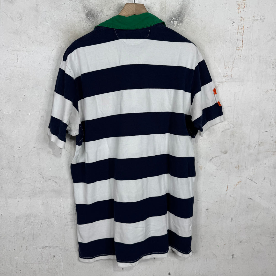 Ralph Lauren Striped Orange Big Pony Polo