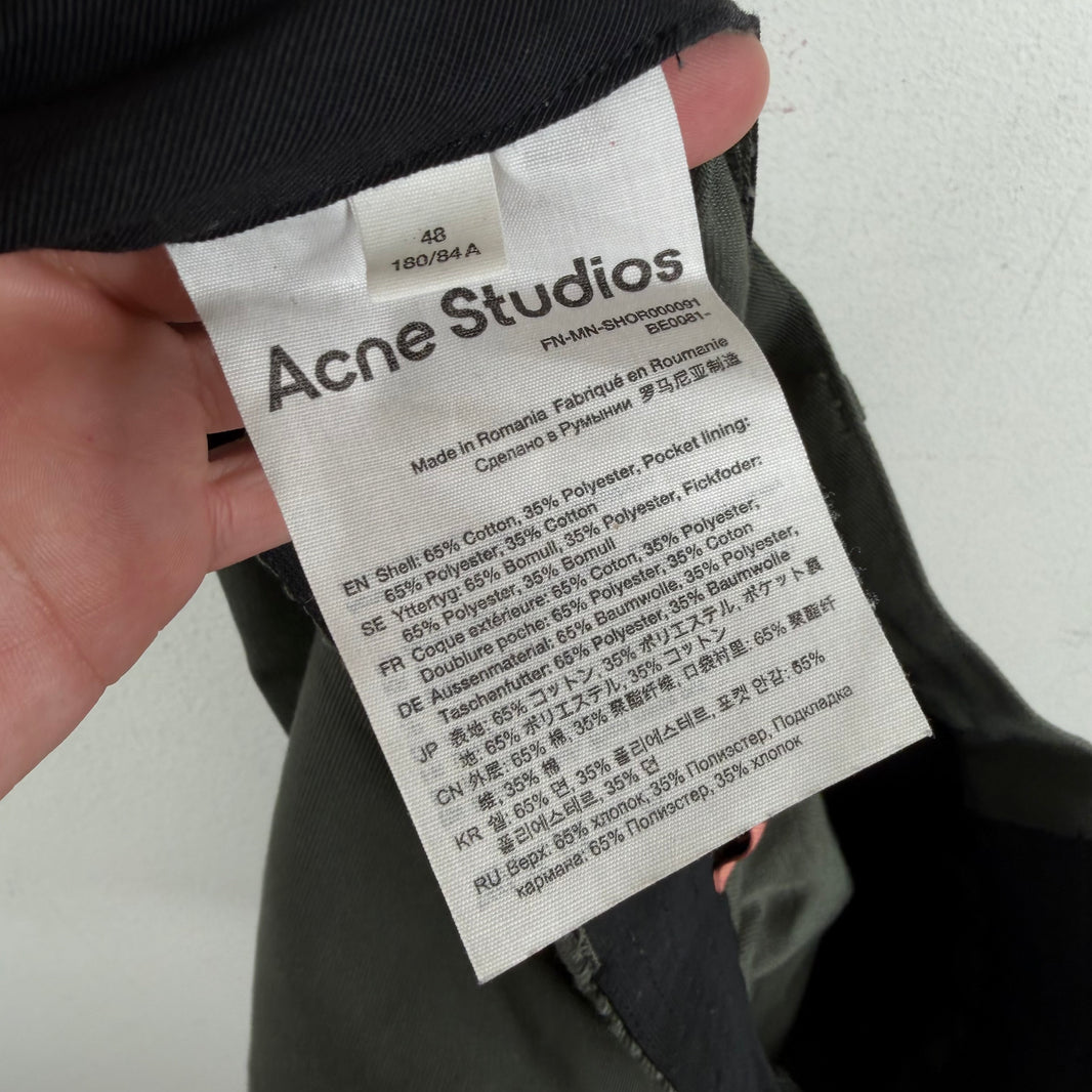 Acne Studios Green Twill Shorts