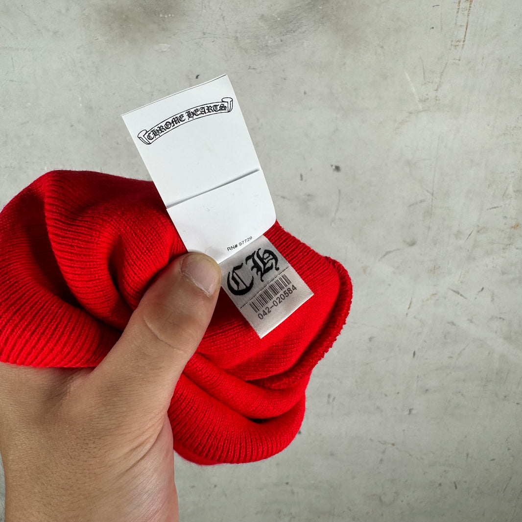Chrome Hearts CH Red Beanie