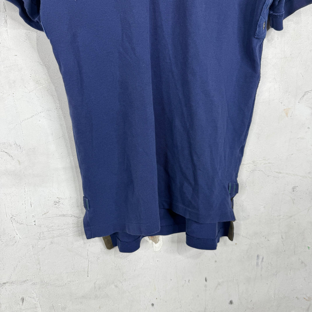 Ralph Lauren Navy/Green Snap Buttoned Pony Polo