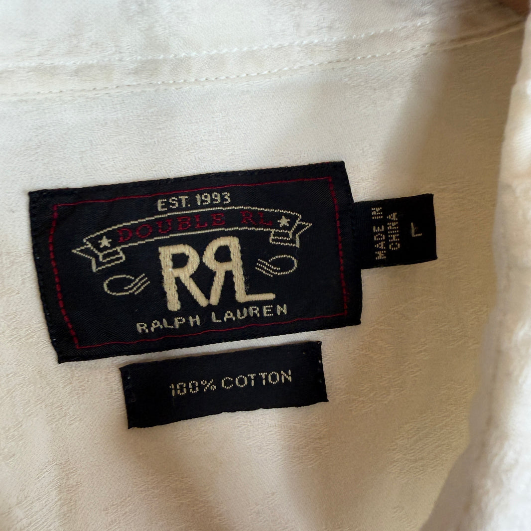 RRL White Floral Cropped Western Shirt