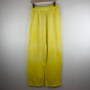 Balenciaga Sample Sporty B Distressed Yellow Sweatpants