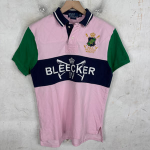 Ralph Lauren Pink Bleecker Paneled Crest Polo