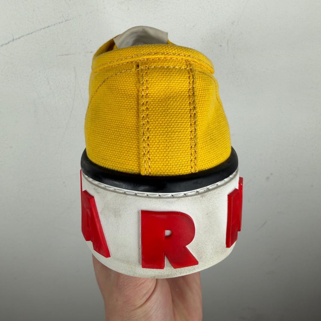 Marni Yellow Paw Lace Up Sneakers