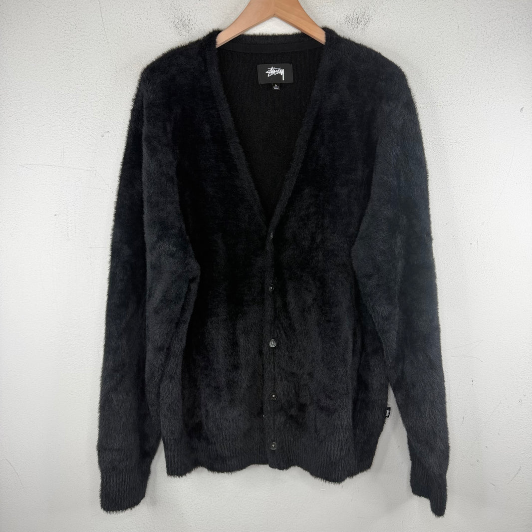 Stussy Black Acrylic Cardigan