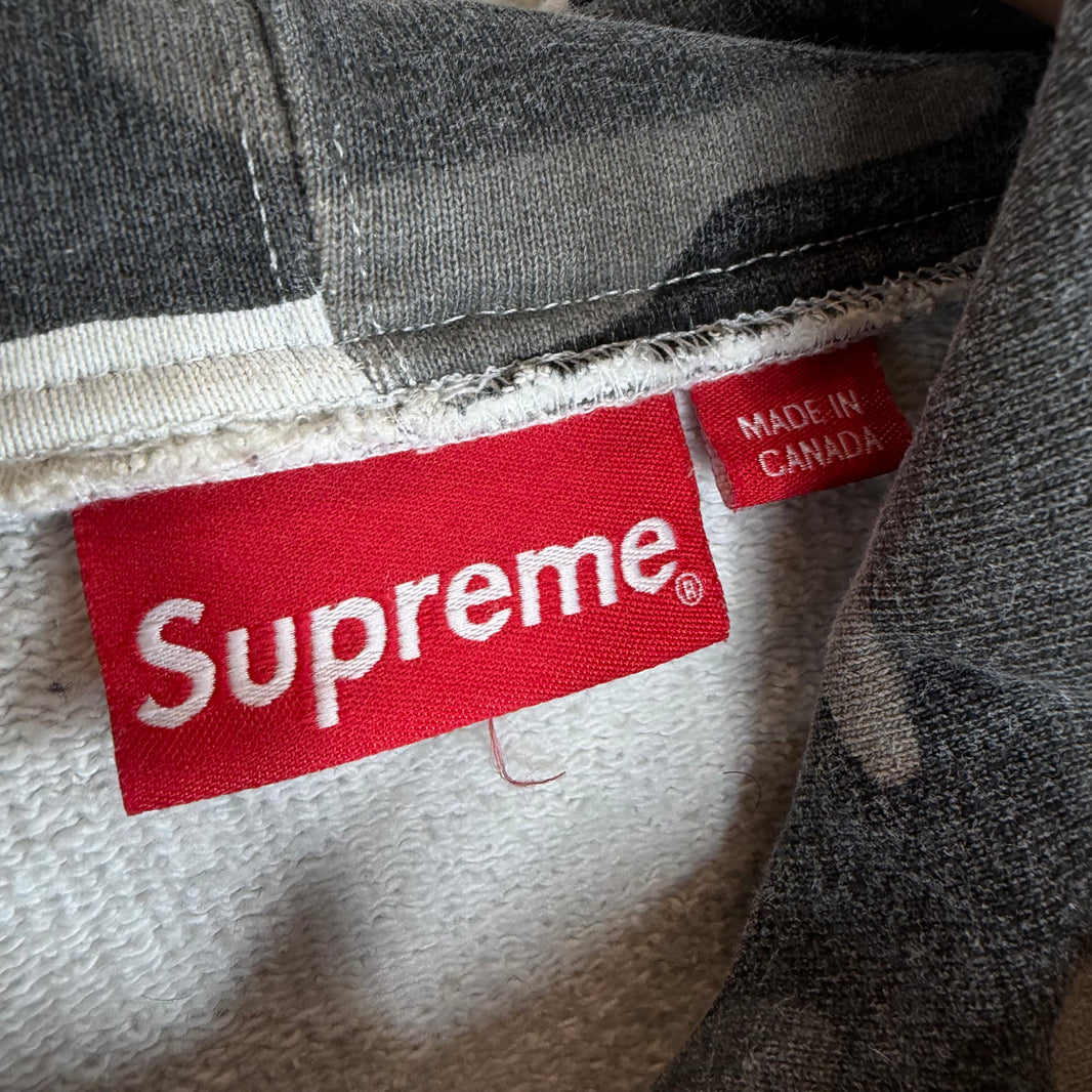 Supreme Snow Camo Flags Hoodie