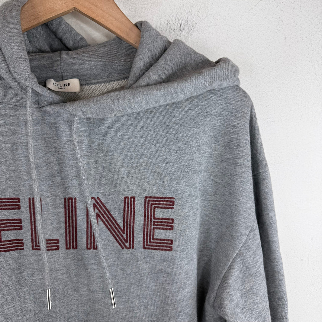 Celine Spellout Logo Gray Hoodie