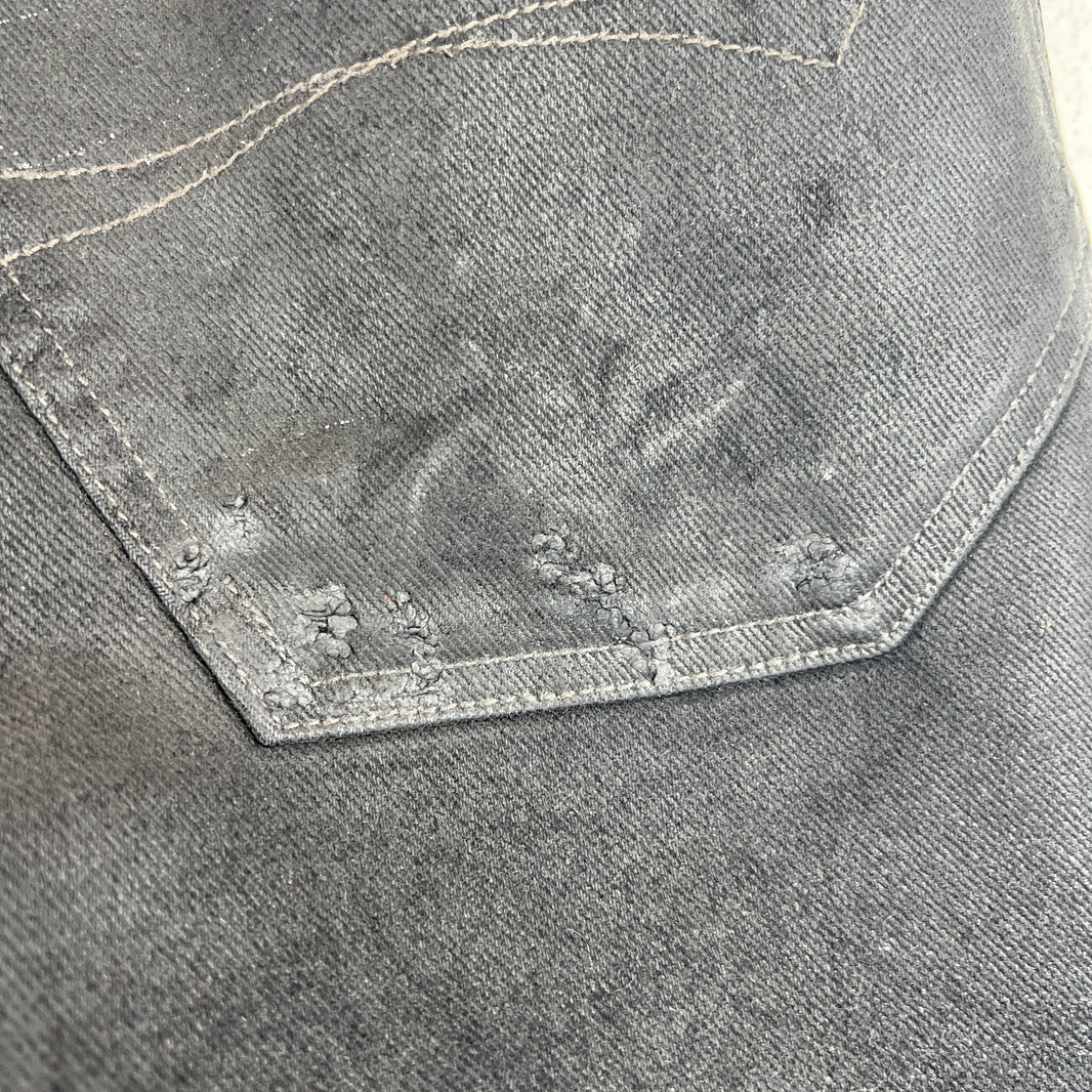 Balenciaga Sample Wax Coated Denim Jeans