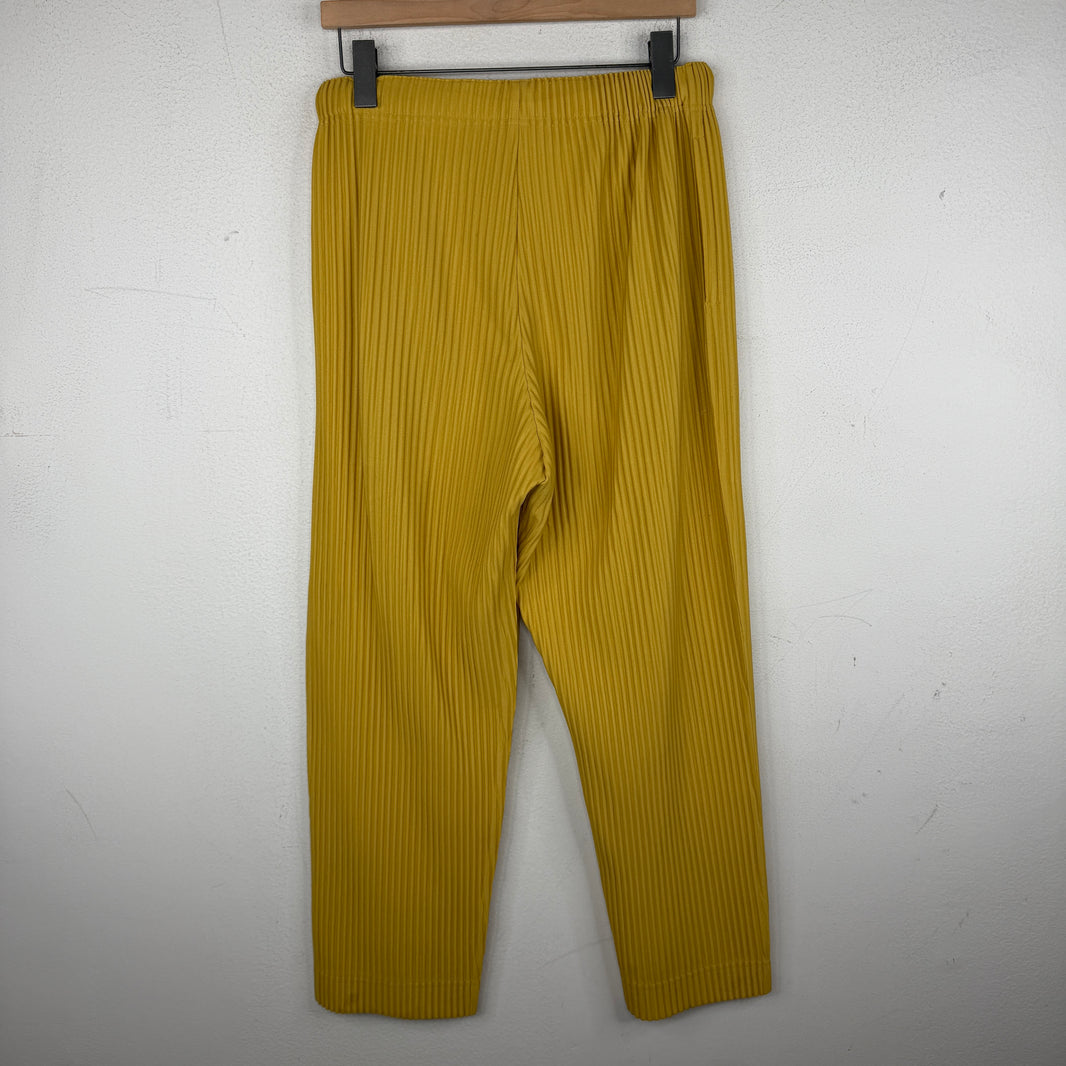 Issey Miyake Yellow Pleated Pants
