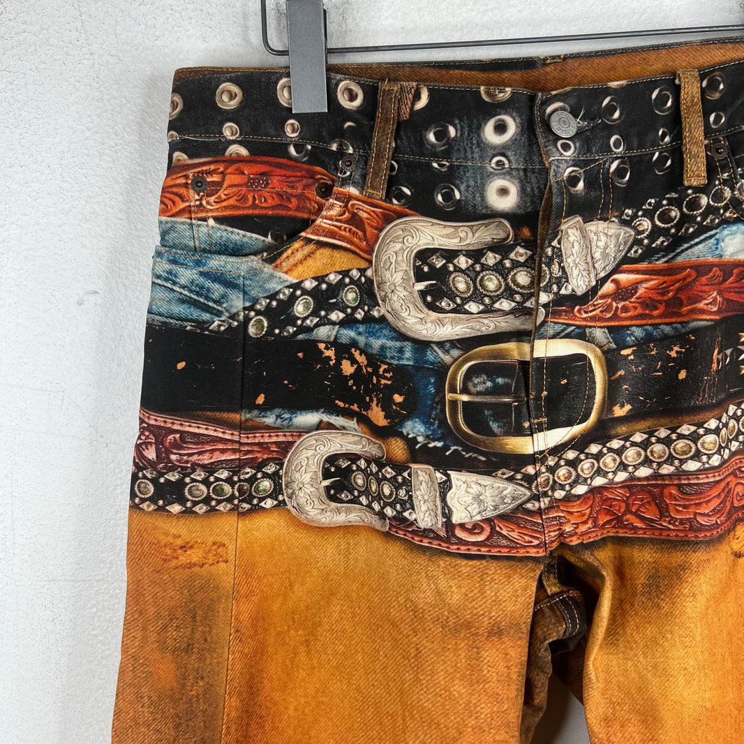 Acne Studios Belted Trompe Jeans