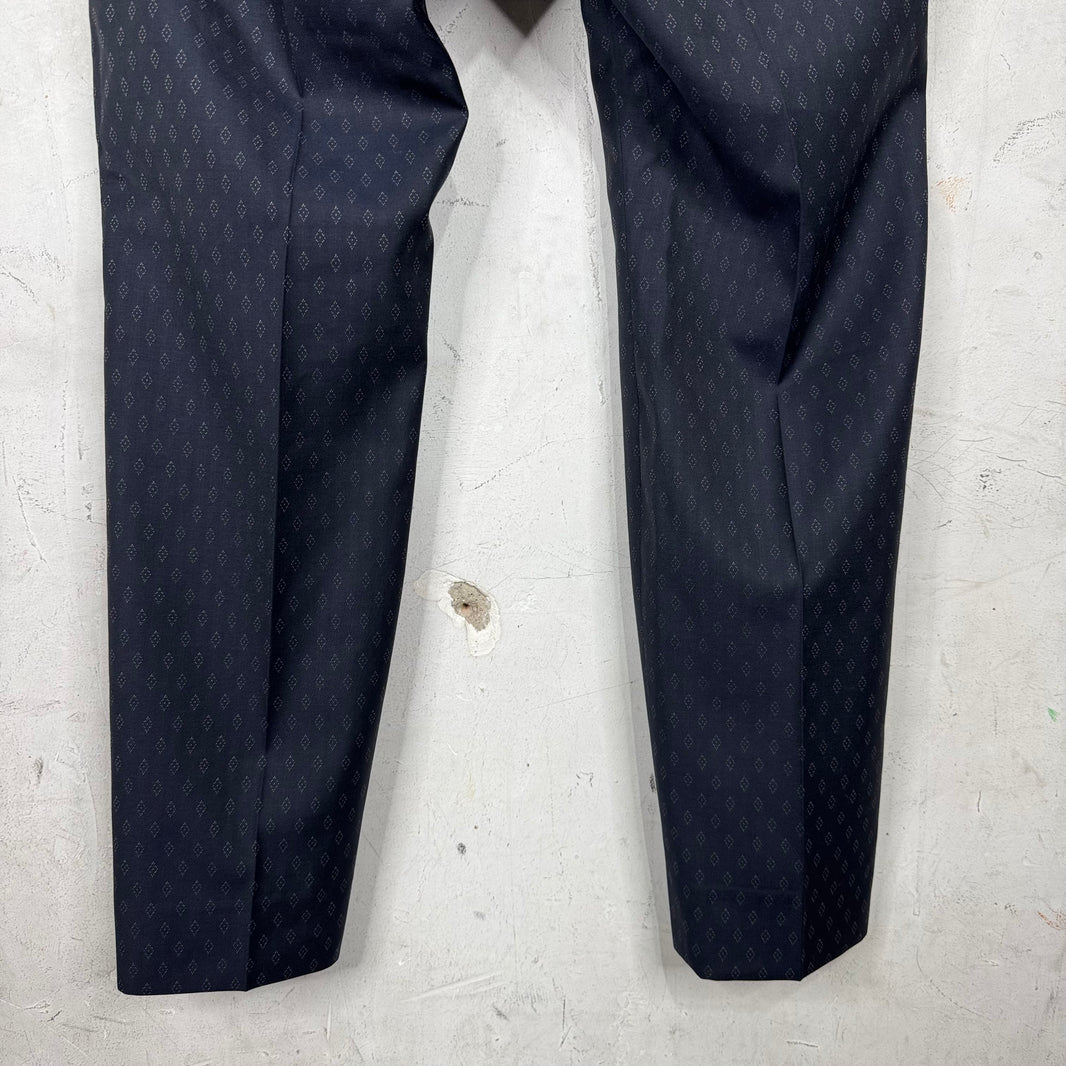 Gucci Diamond Weave Navy 2 Piece Suit Set