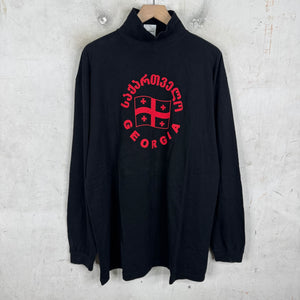 Vetements Georgia Logo Mockneck L/S T-Shirt
