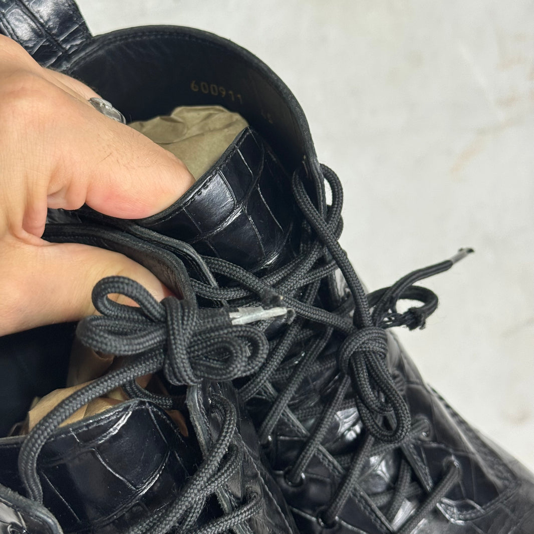 Balenciaga Embossed Croc Strike Boots