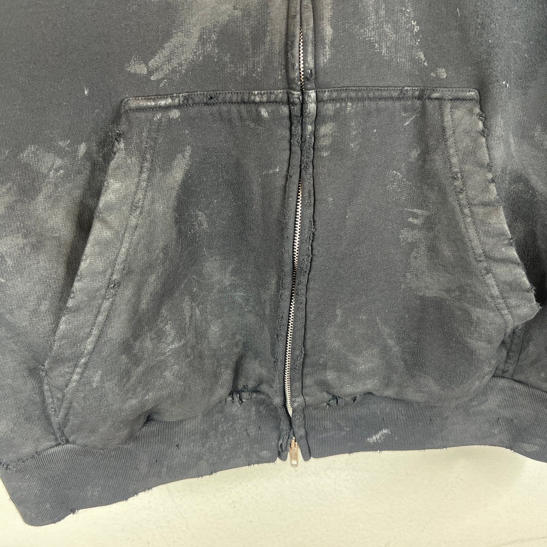 Balenciaga 3B Heavy Metal Logo Zip Hoodie
