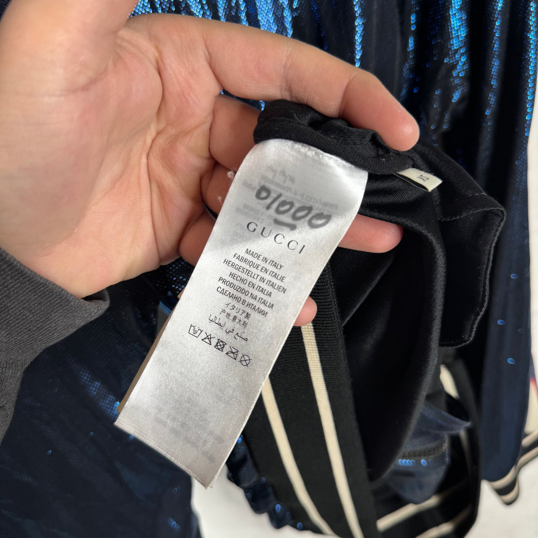 Gucci Blue Glitter Track Jacket