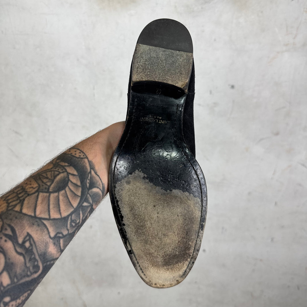Saint Laurent Suede Chelsea Boots
