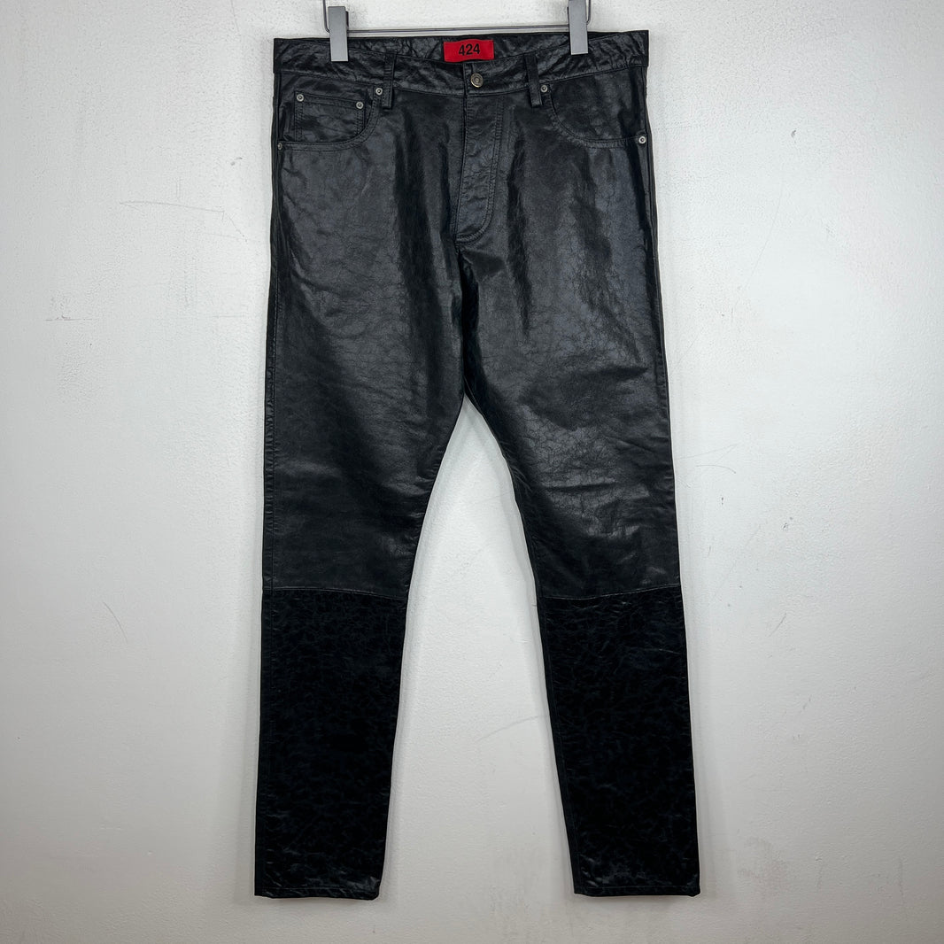 424 Paper Leather Pants