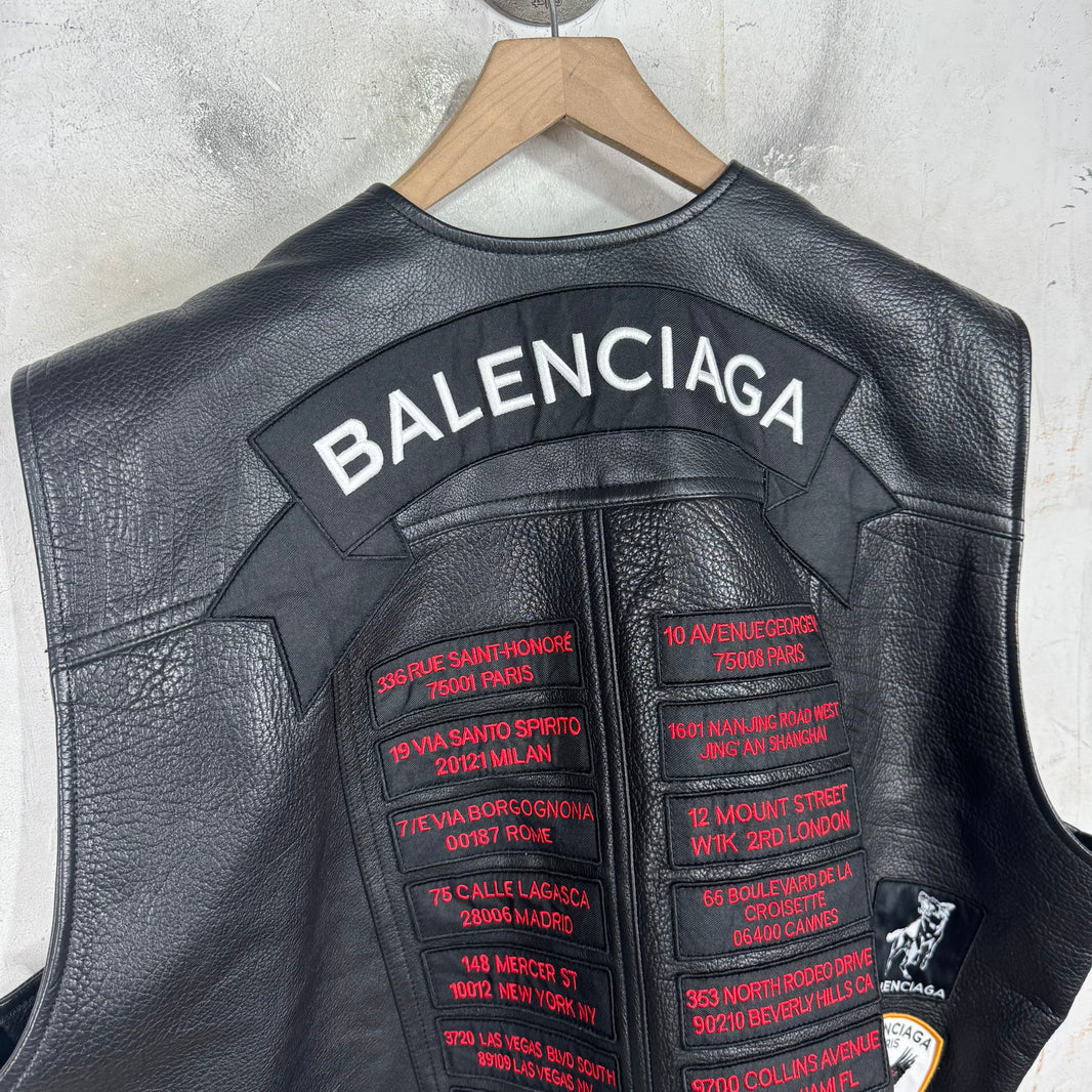 Balenciaga Leather Biker Vest