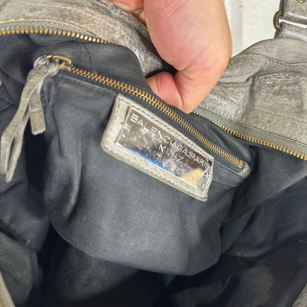 Balenciaga Grey City Bag
