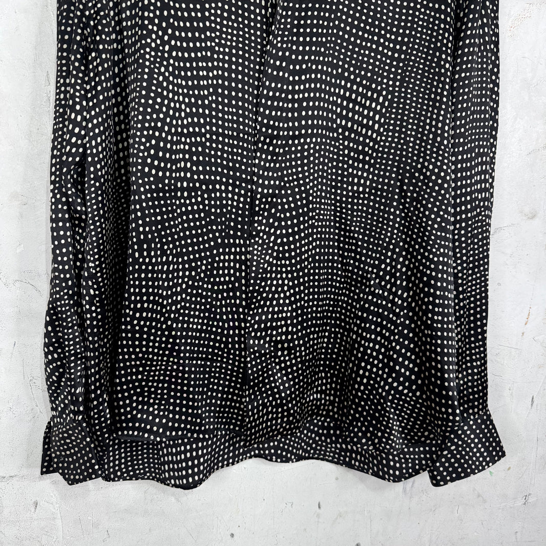 Saint Laurent Black Dotted Silk L/S Shirt