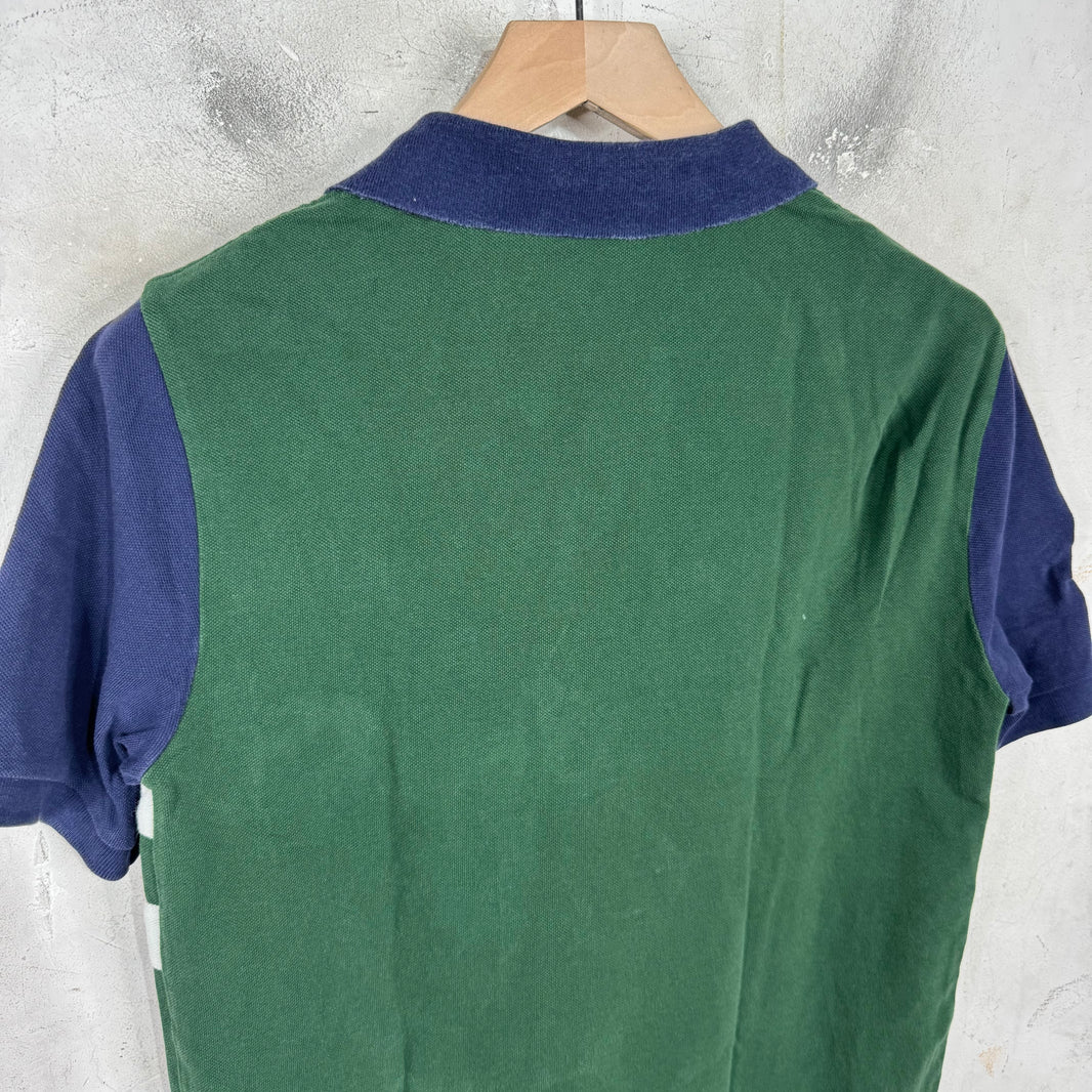 Ralph Lauren Green Double Striped Big Horse Polo