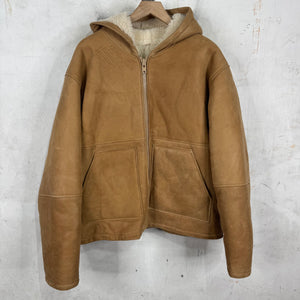 Stussy Brown Shearling Hooded Jacket