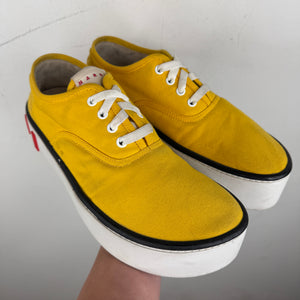 Marni Yellow Paw Lace Up Sneakers