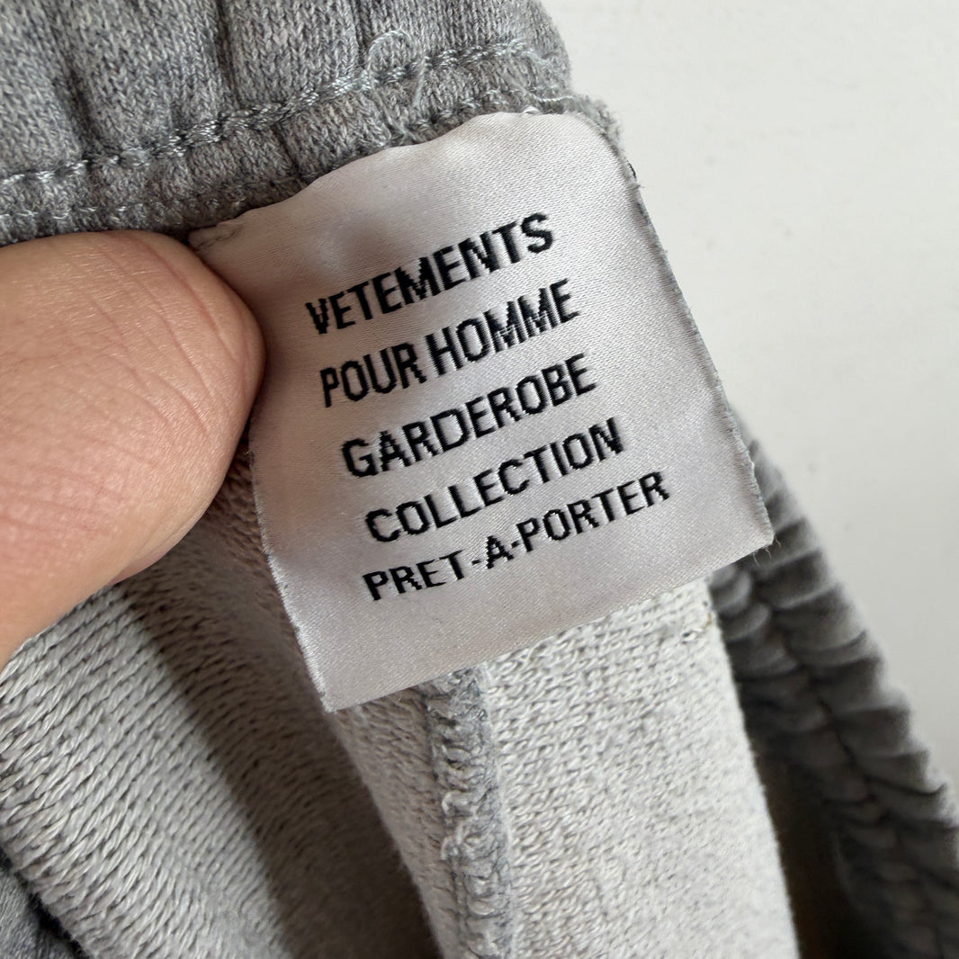 Vetements Gothic Logo Gray Sweatpants